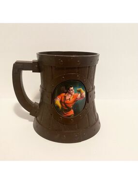 Disney Parks Beauty and the Beast Gaston Beast Mug Cup Stein Plastic Souvenir